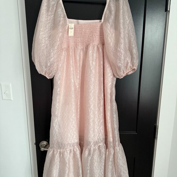 NWT by Anthropologie textured puff sleeve dress - Picture 2 of 5